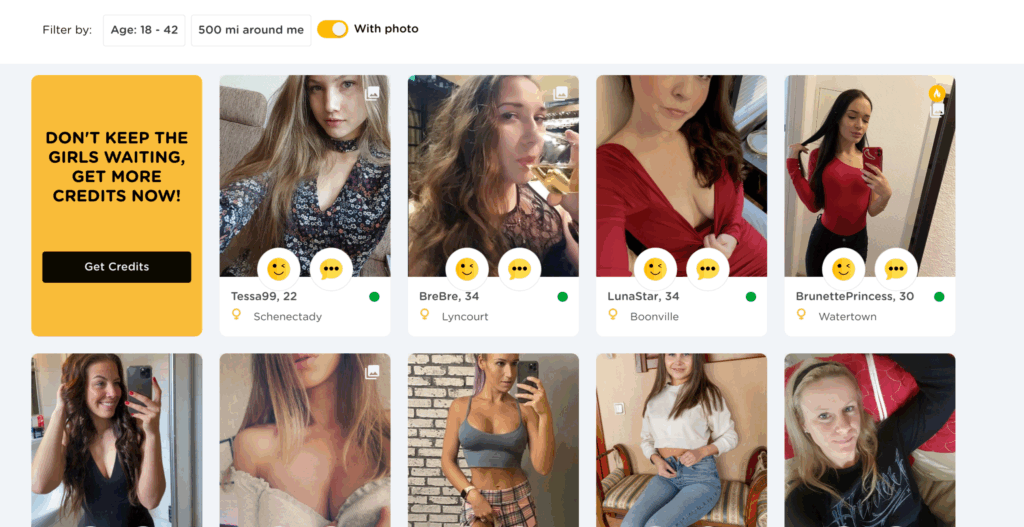 WannaHookup profiles